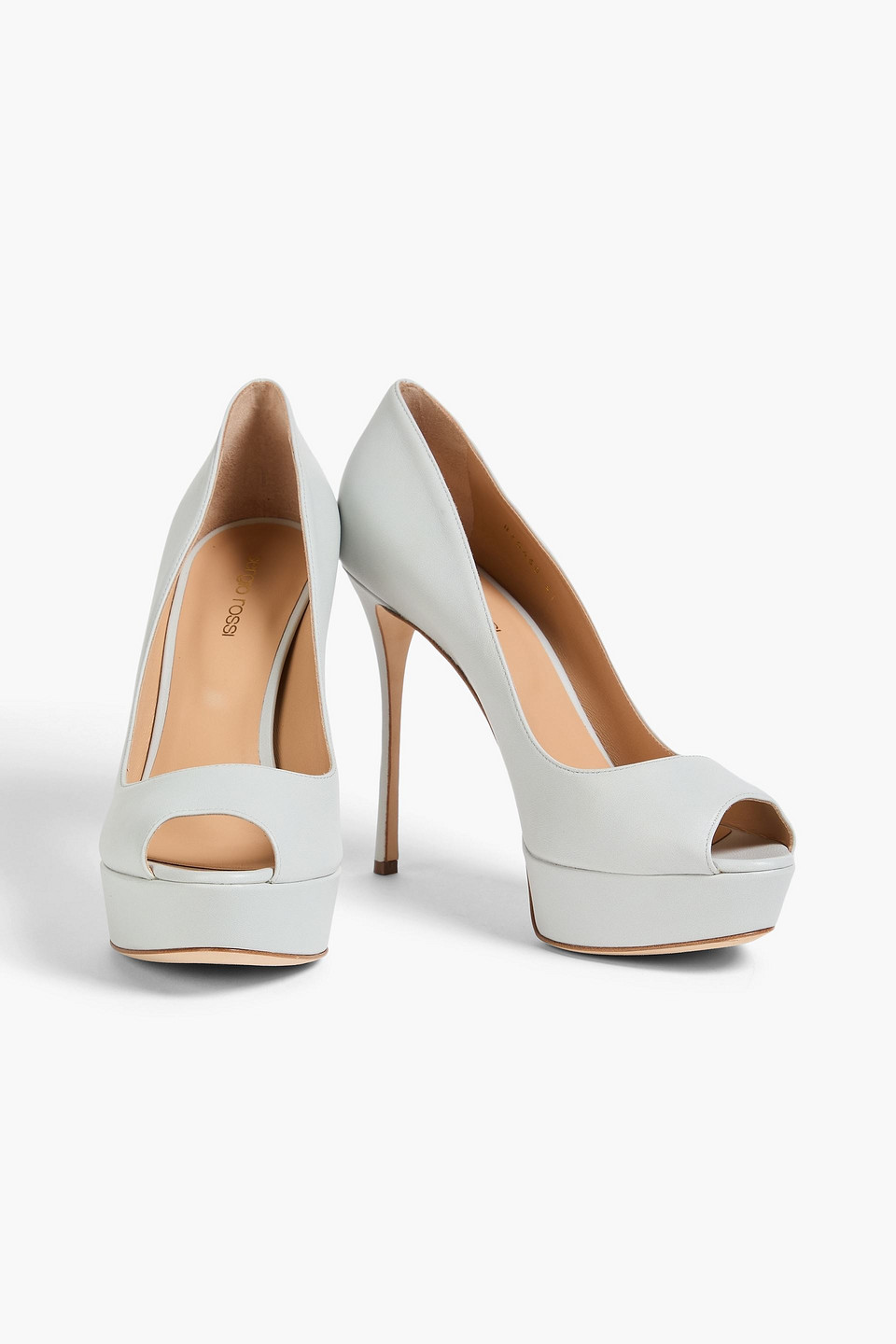  Sergio Rossi - Plateau-pumps Aus Leder - Grau - Eu 41 