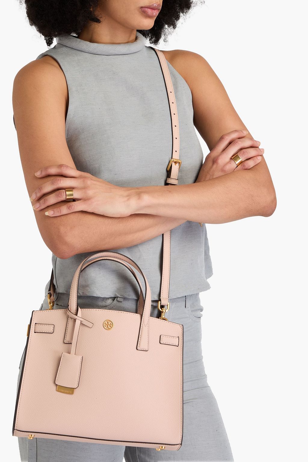 TORY BURCH|Walker small ぺブル加工 レザー トートバッグ TORY BURCH Walker small ぺブル加工レザー トートバッグ | THE