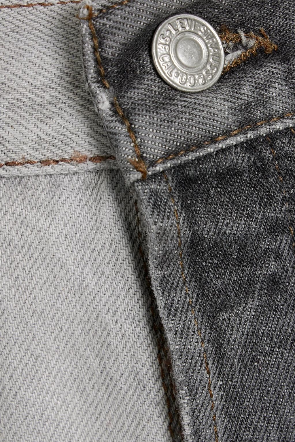EB DENIM Winona two-tone high-rise slim-leg jeans