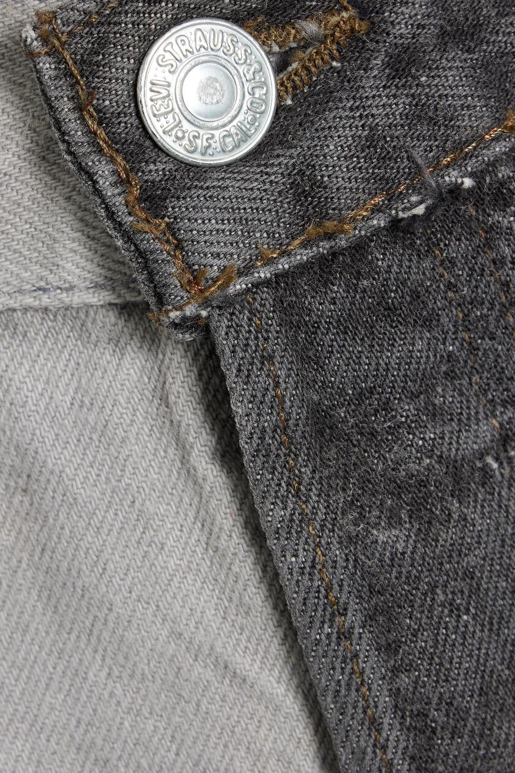 EB DENIM Winona two-tone high-rise slim-leg jeans