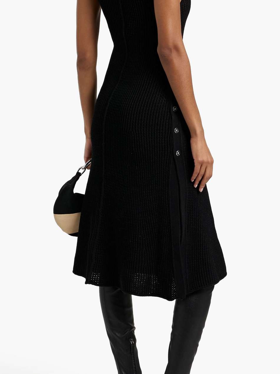 ribbed cotton-blend dress
