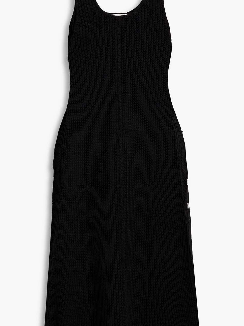 ribbed cotton-blend dress