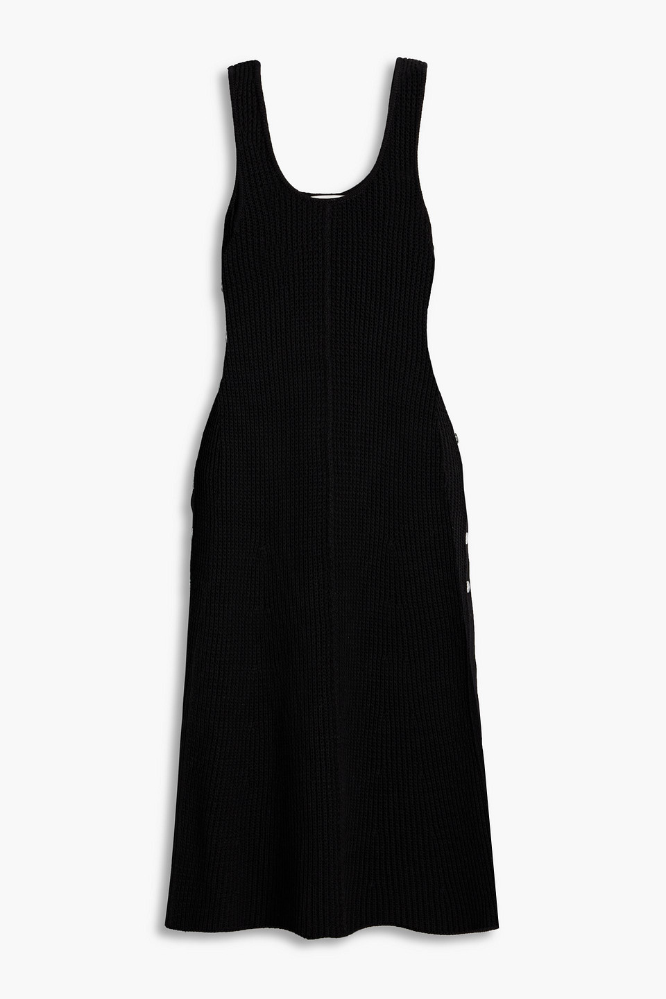 Ribbed cotton-blend dress