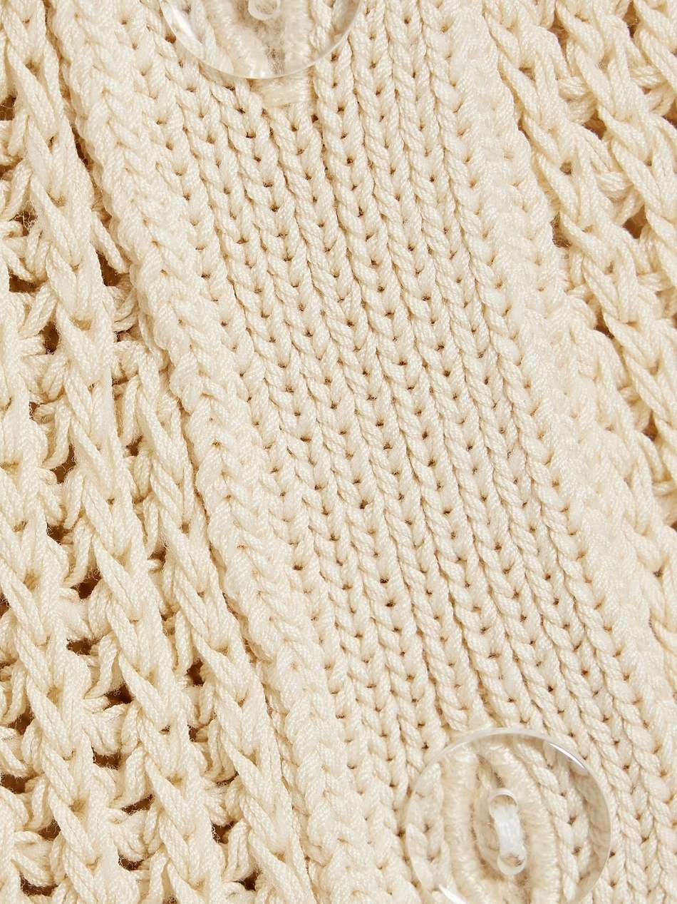 ribbed cotton-blend dress