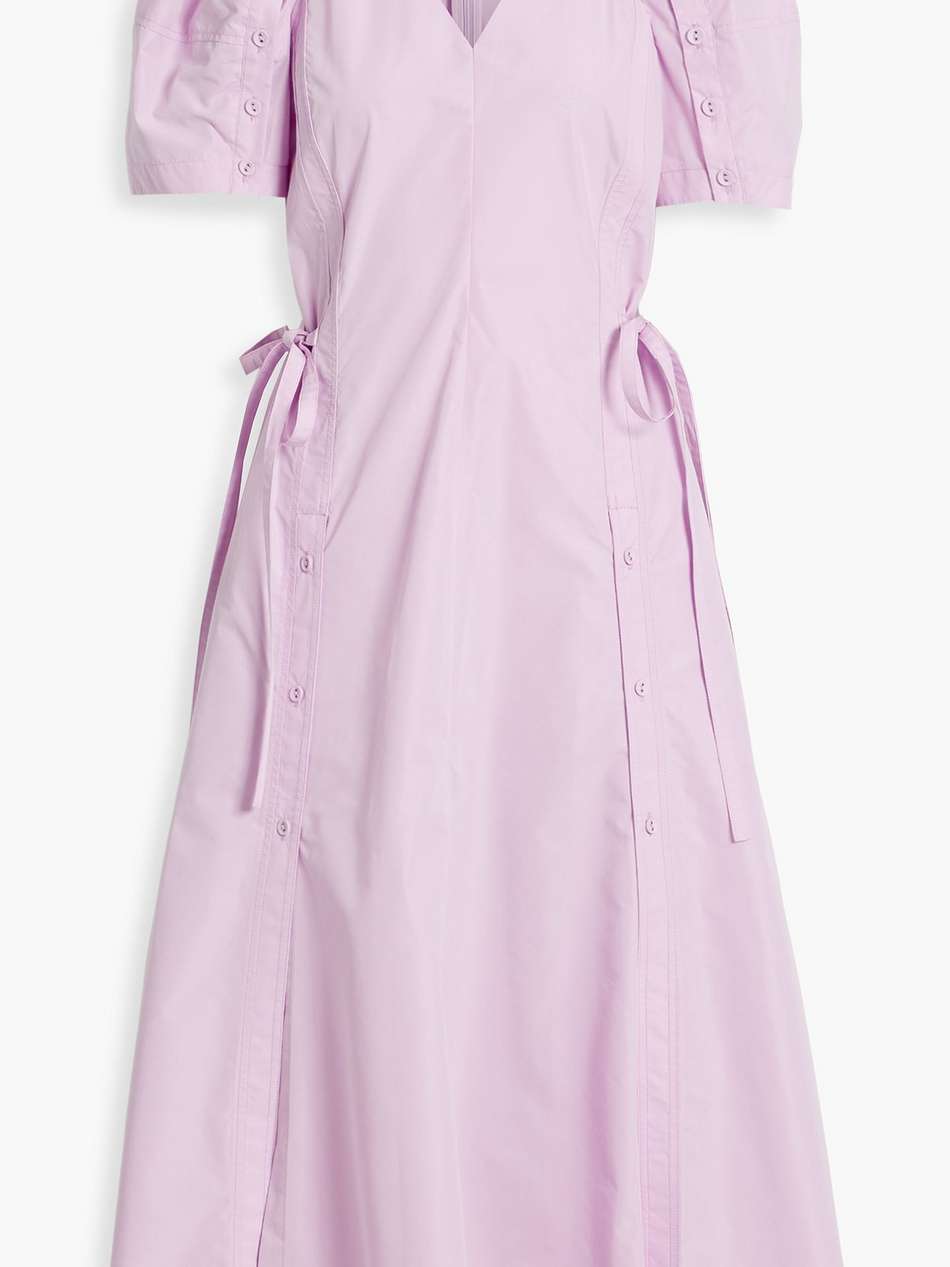 cotton-blend poplin midi dress