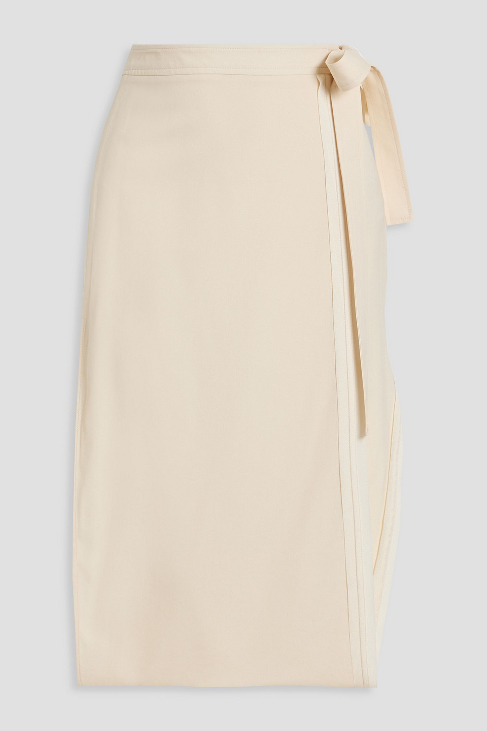 3.1 Phillip Lim Wrap-effect Wool-blend Skirt In Cream