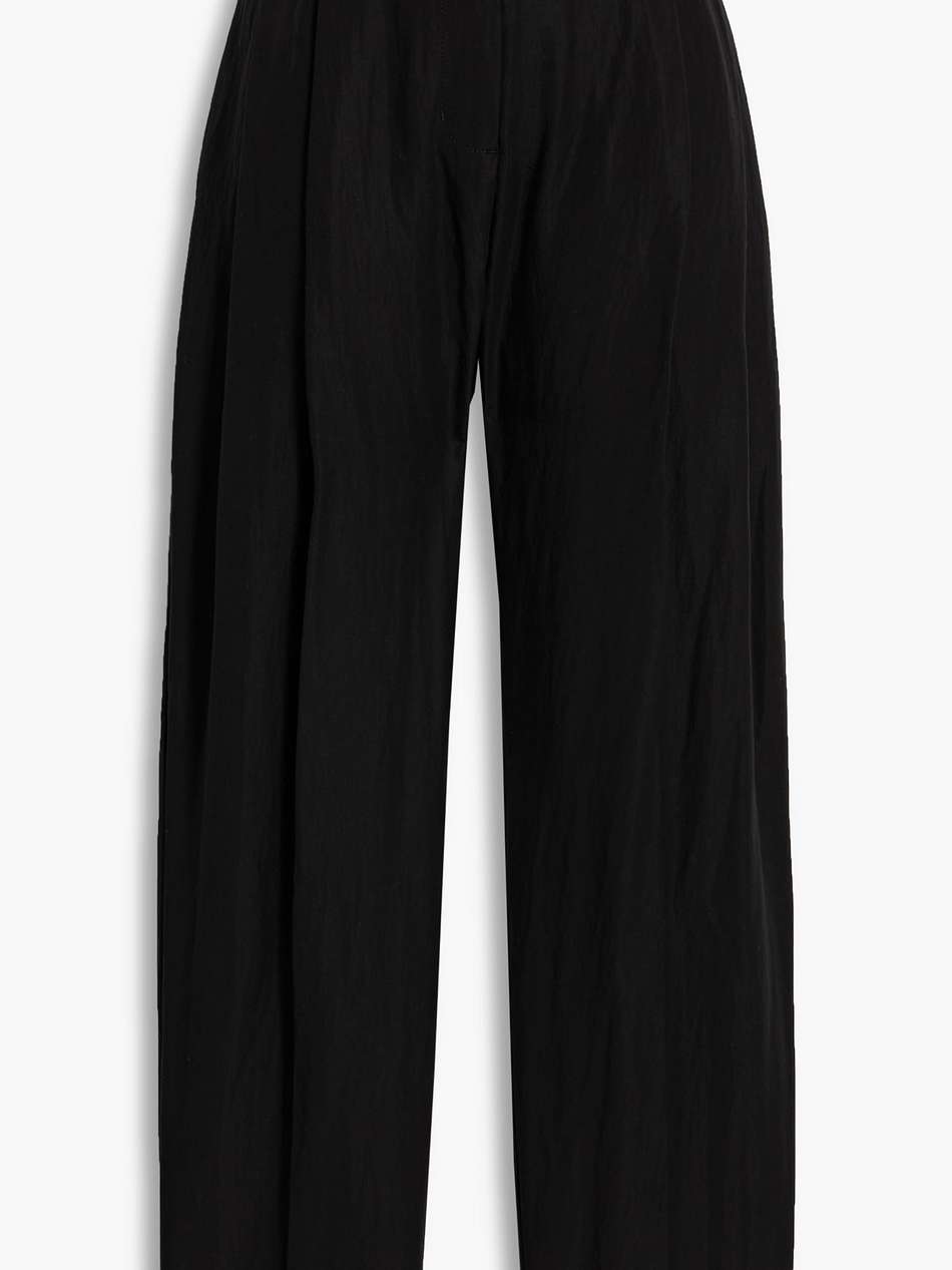 pleated tencel™-blend tapered pants
