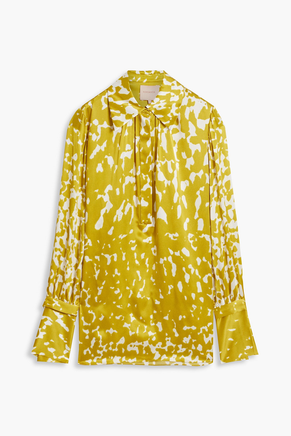 Roksanda Printed Silk-satin Top In Marigold