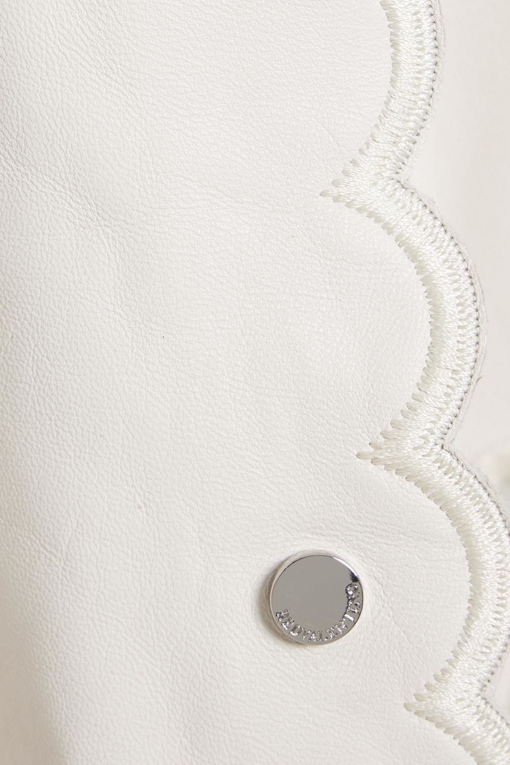 REDVALENTINO Broderie anglaise leather shirt