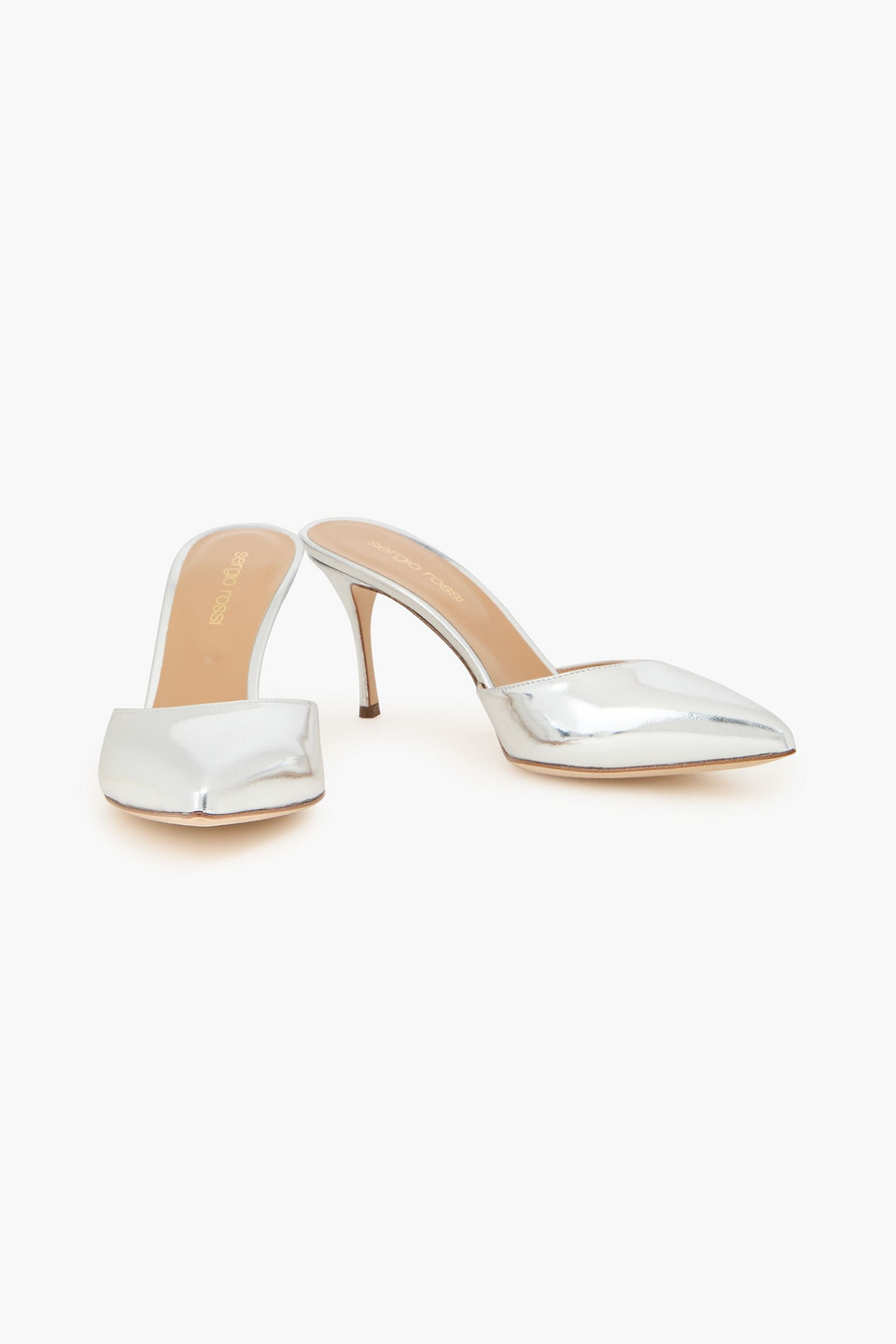  Sergio Rossi - Mules Aus Verspiegeltem Leder - Metallic - Eu 36 