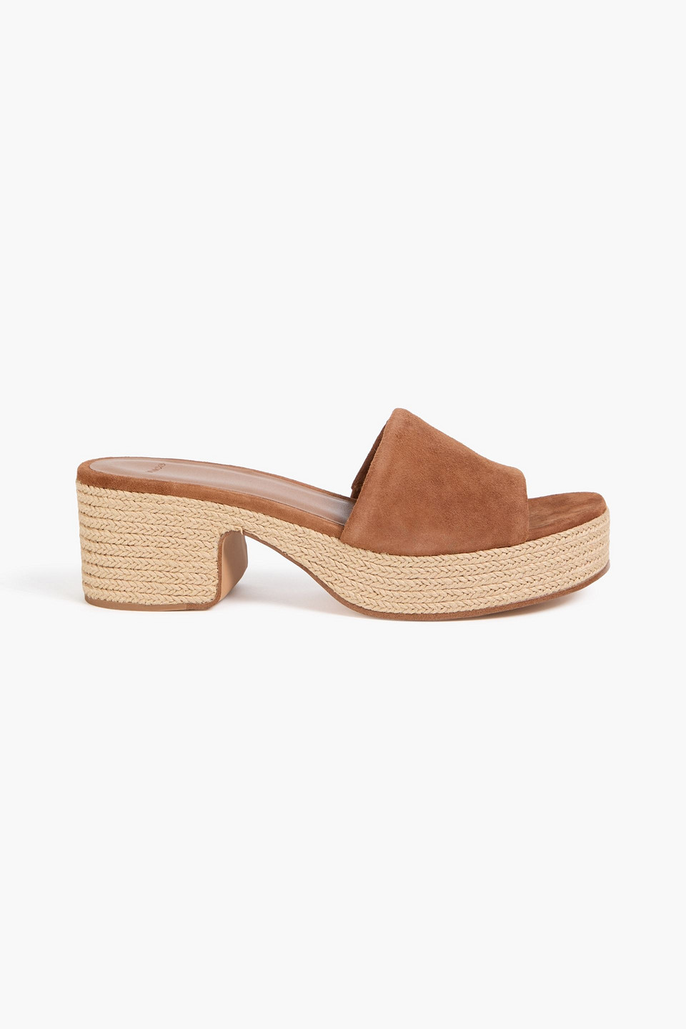 Vince Margo Suede Platform Espadrille Mules In Light Brown