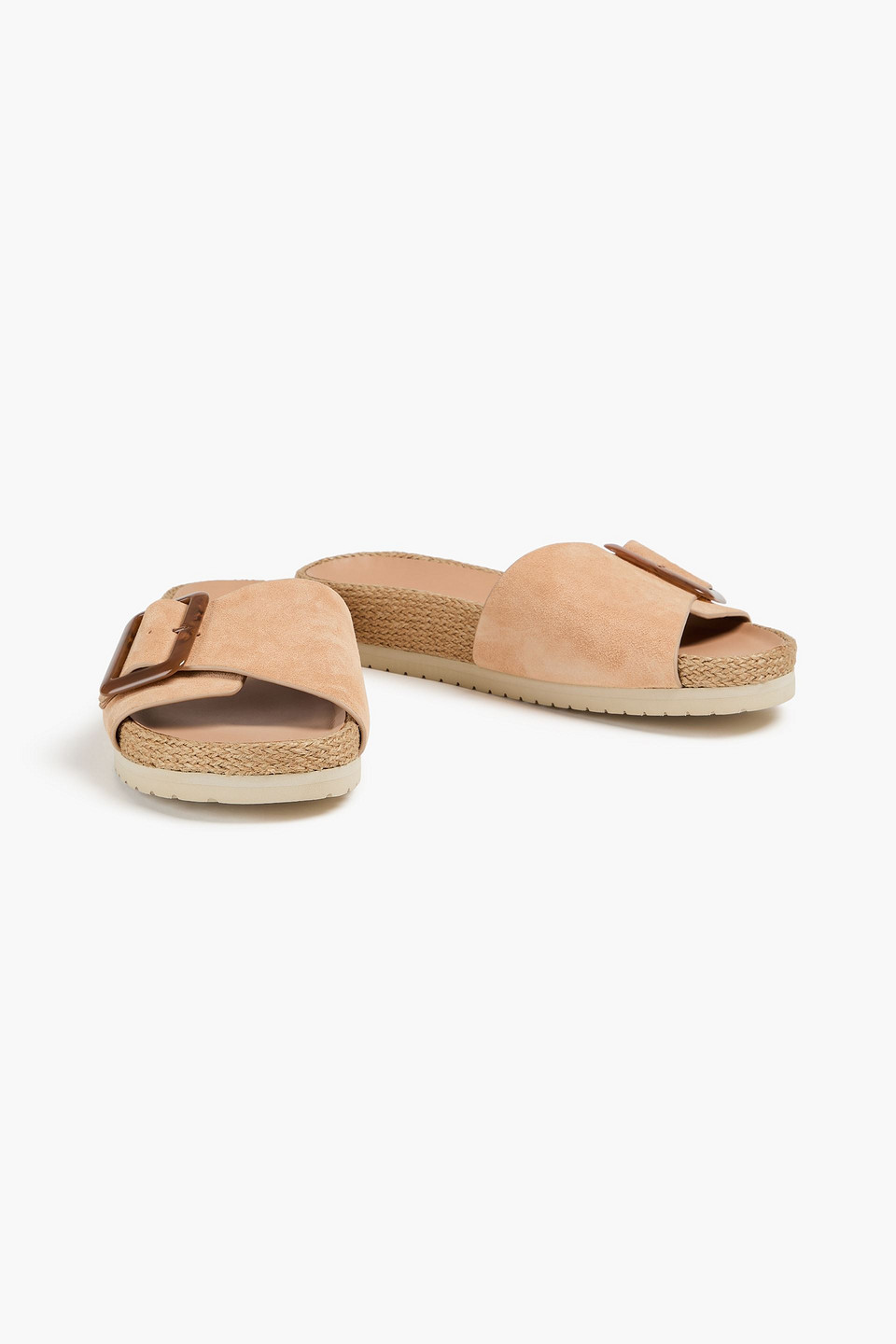 VINCE GRANT BUCKLED SUEDE SANDALS