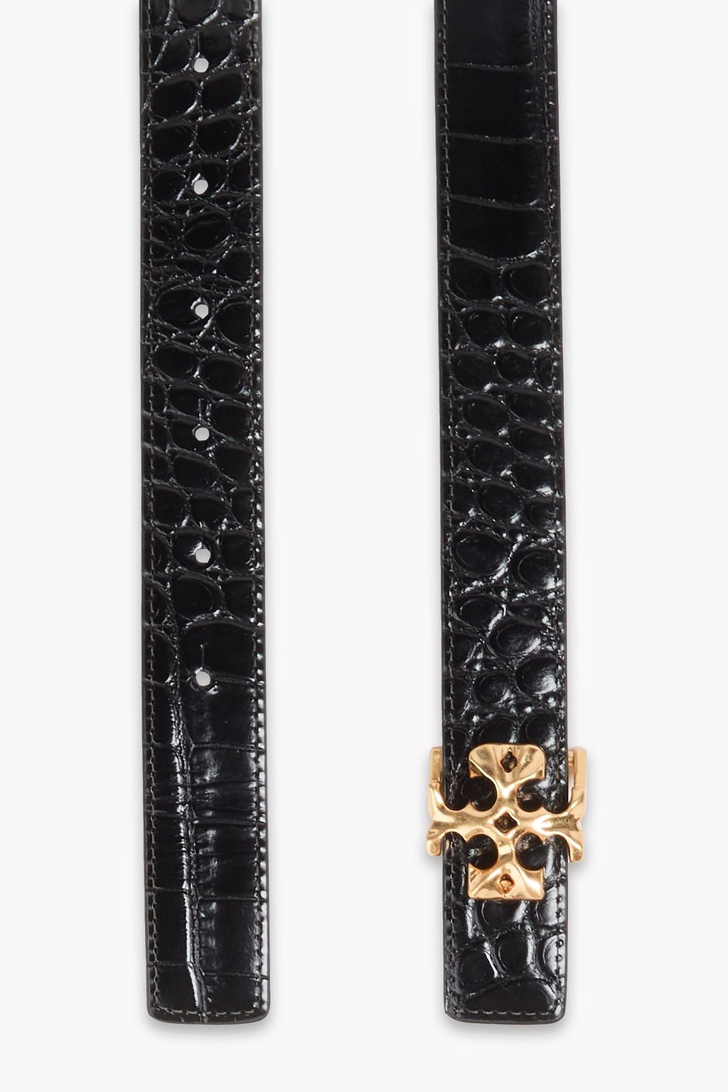 TORY BURCH 1" Kira croc-effect leather belt