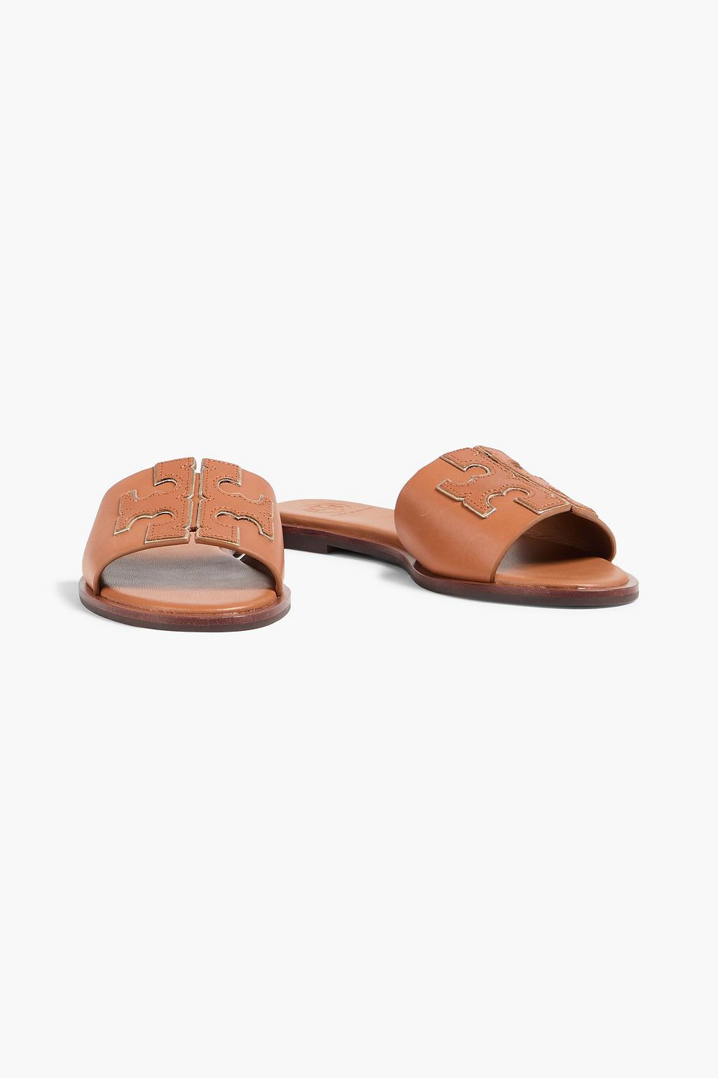 TORY BURCH Ines Pantoletten aus Leder mit Applikationen