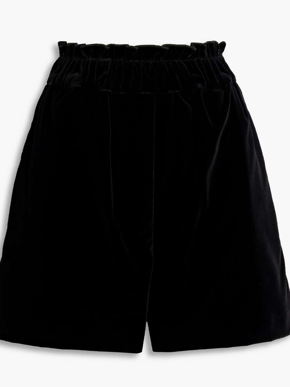 cotton-blend velvet shorts