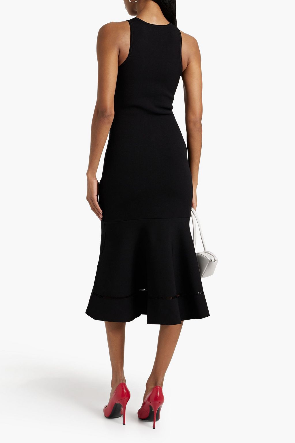 VB BODY VICTORIA BECKHAM Fluted stretch-knit midi dress