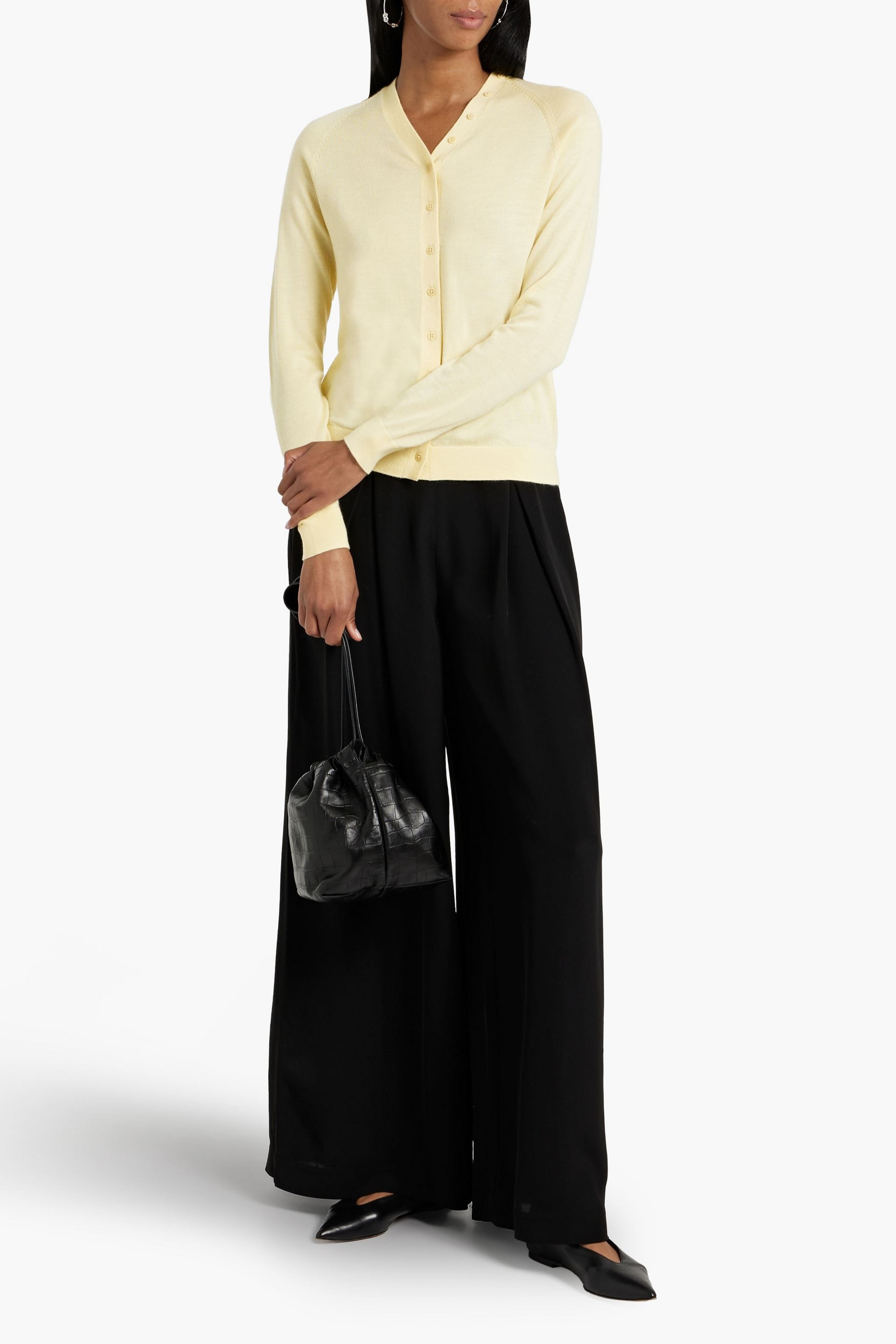 Tibi Wool, cashmere and silk-blend cardigan