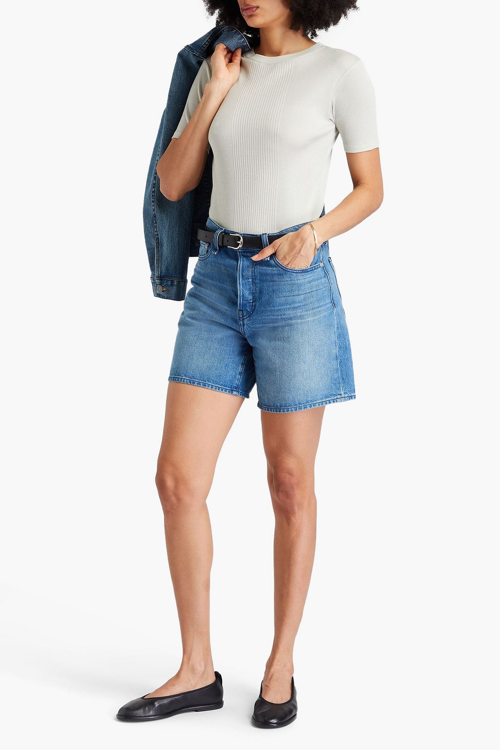 LOULOU STUDIO Avalyn ribbed cotton top