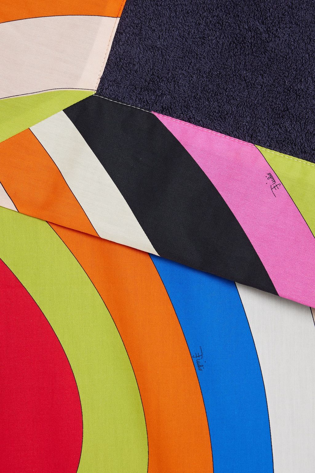 PUCCI Printed cotton-poplin and terry beach towel