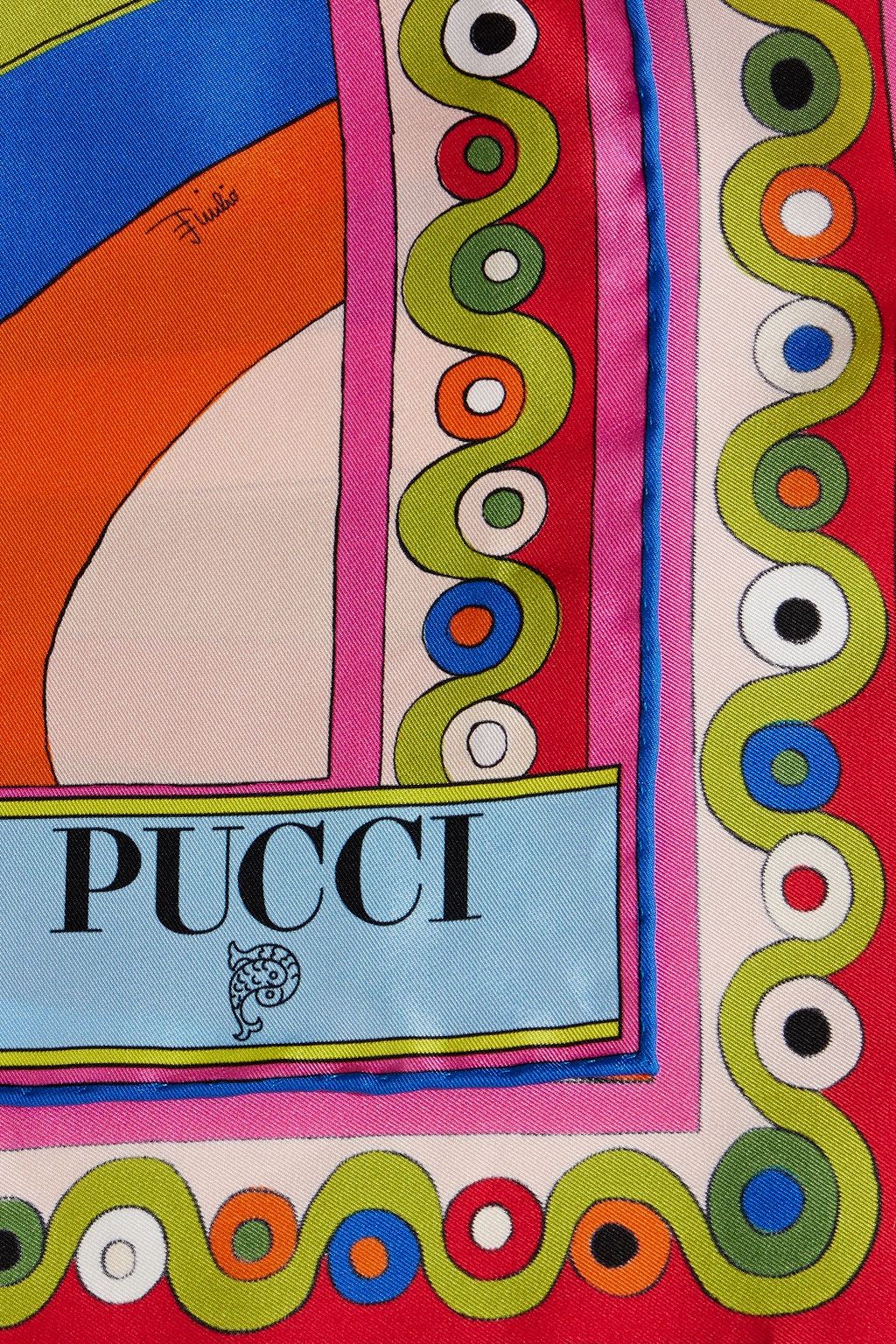 PUCCI 프린트 실크 트윌 캡