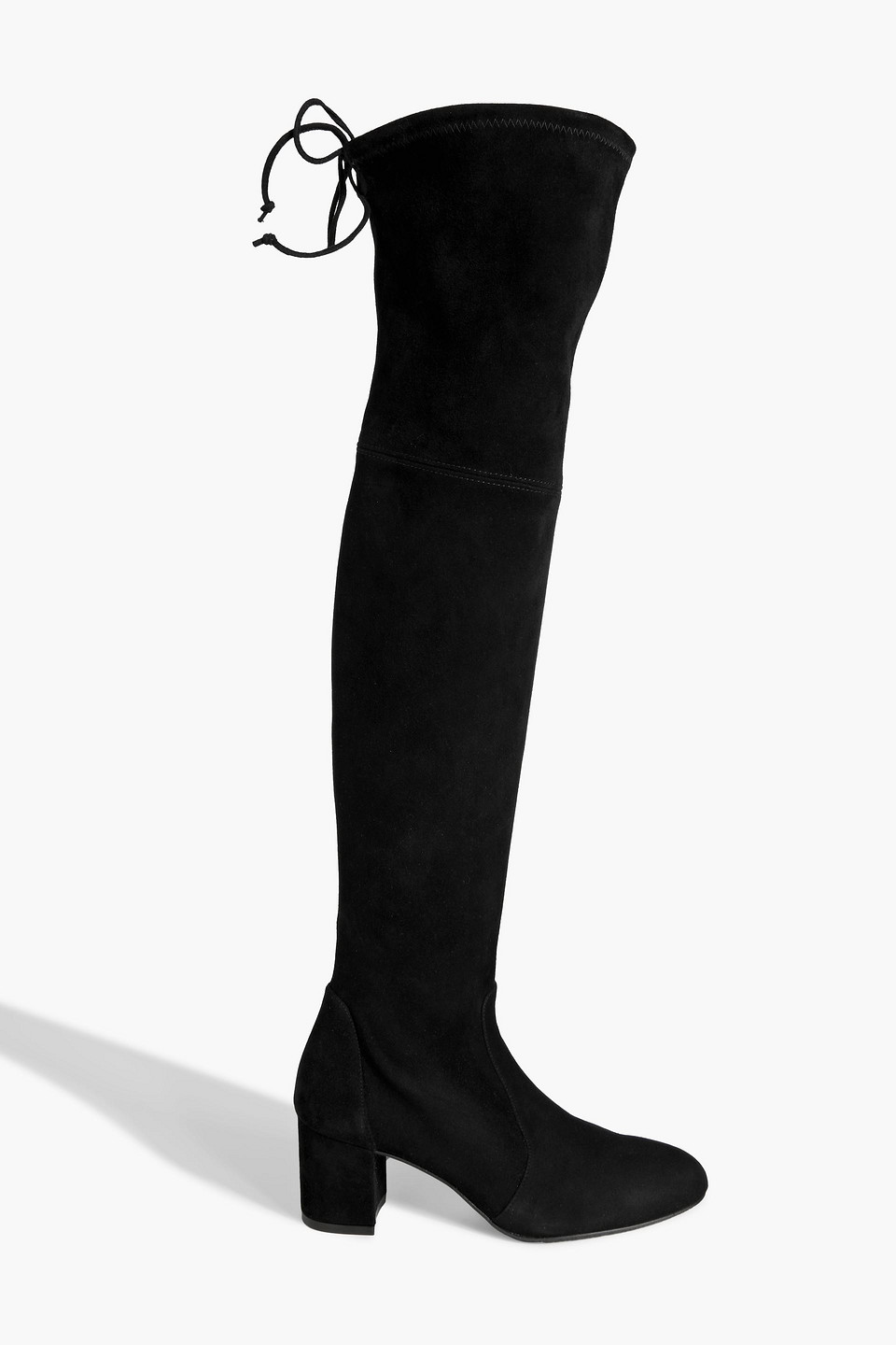 Stuart Weitzman Yuliana Stretch-suede Over-the-knee-boots In Black