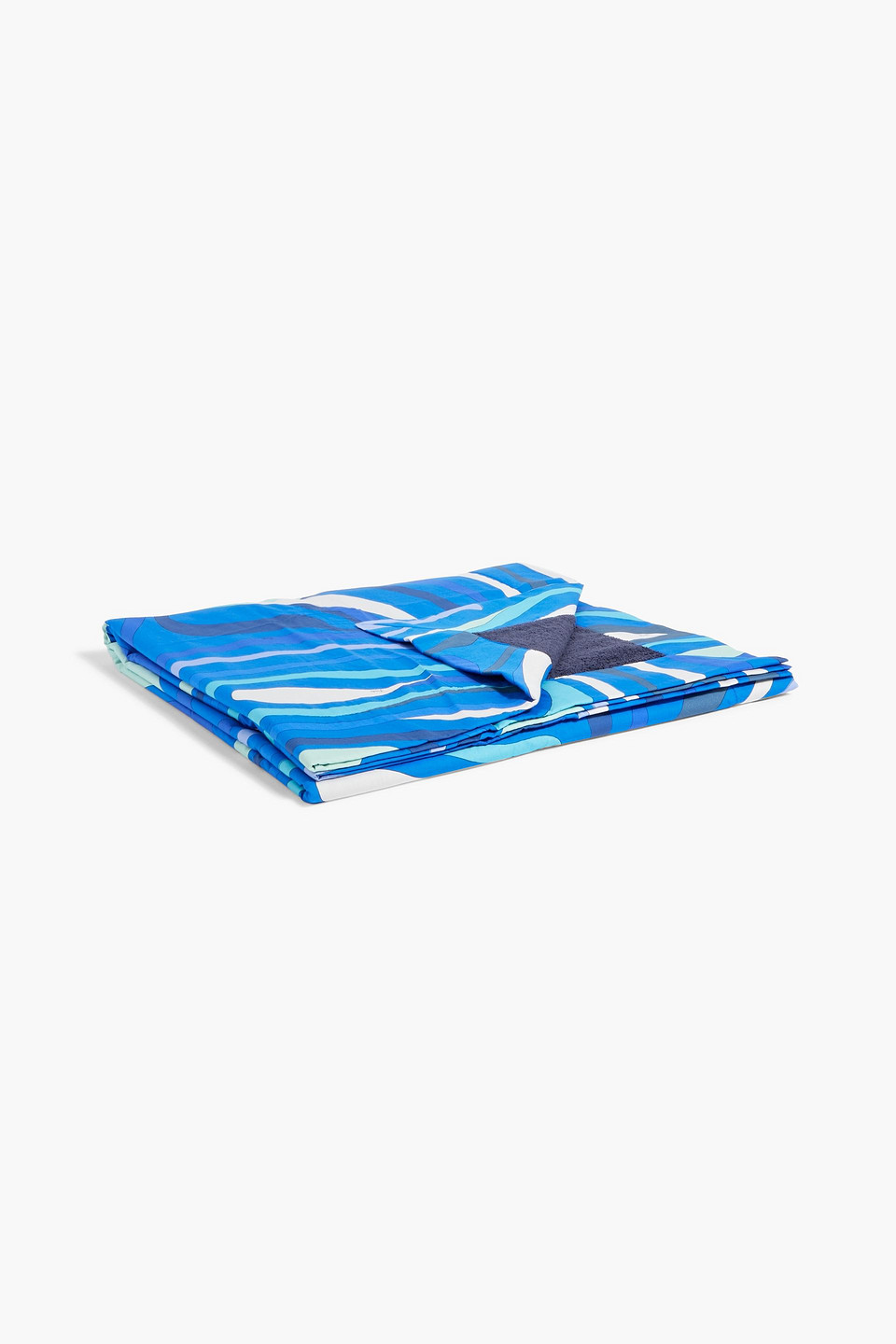 Pucci Printed Cotton-poplin And Terry Beach Towel In Royal Blue