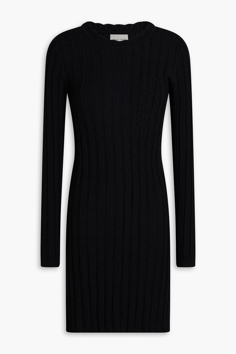 Loulou Studio Senty Pointelle-knit Mini Dress In Black | ModeSens