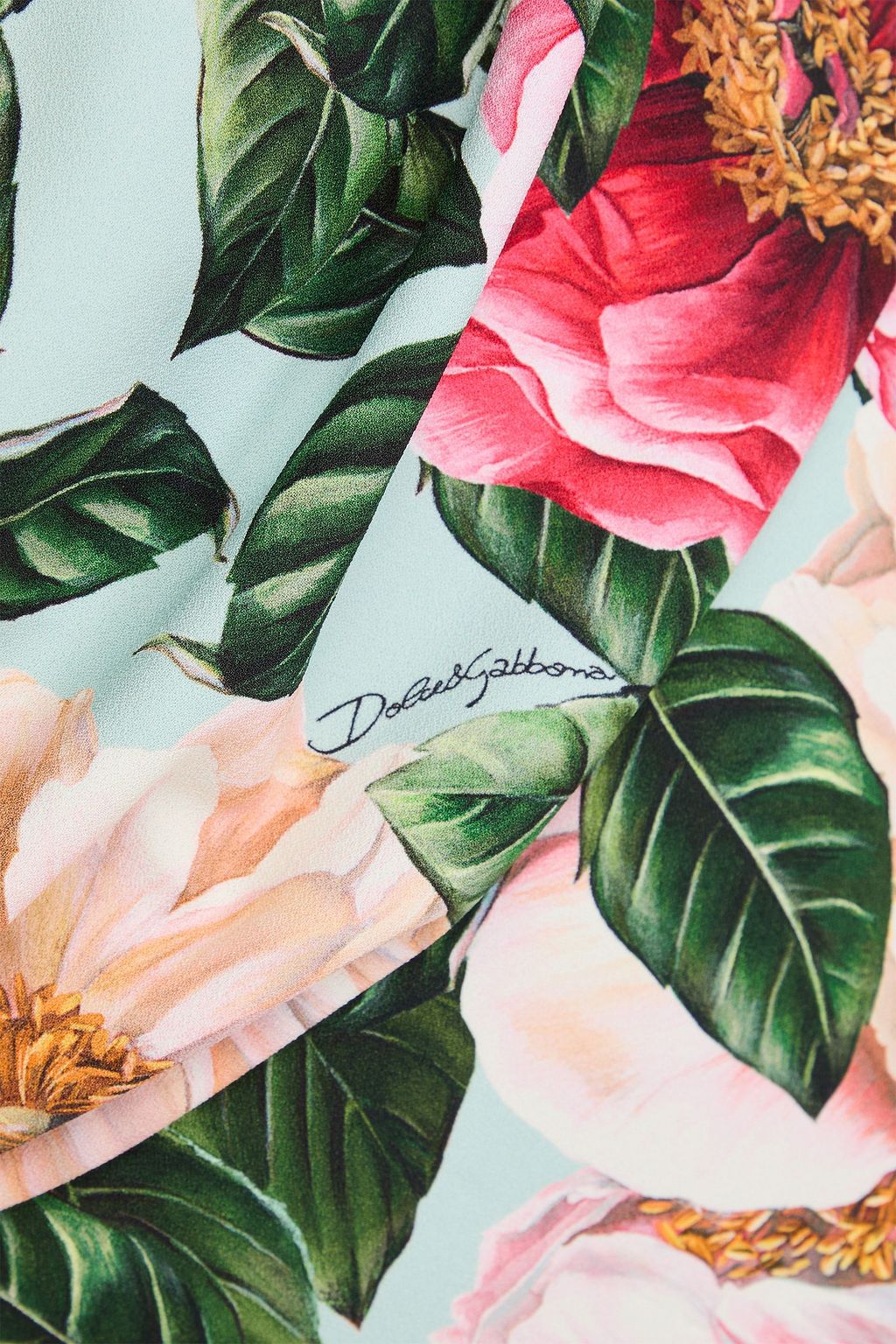 DOLCE&GABBANA Floral-print crepe midi dress