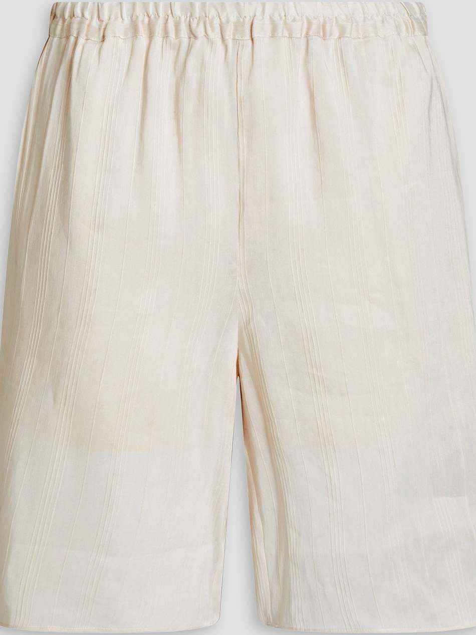 andra linen and silk-blend shorts