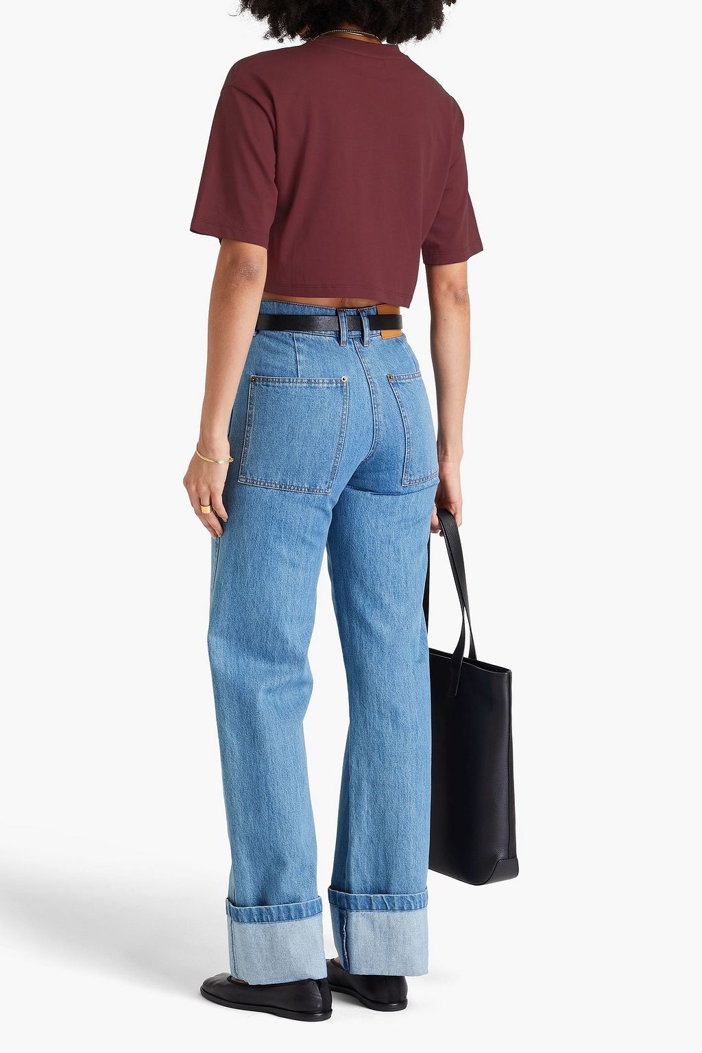 LOULOU STUDIO Gupo cropped Pima cotton-jersey T-shirt