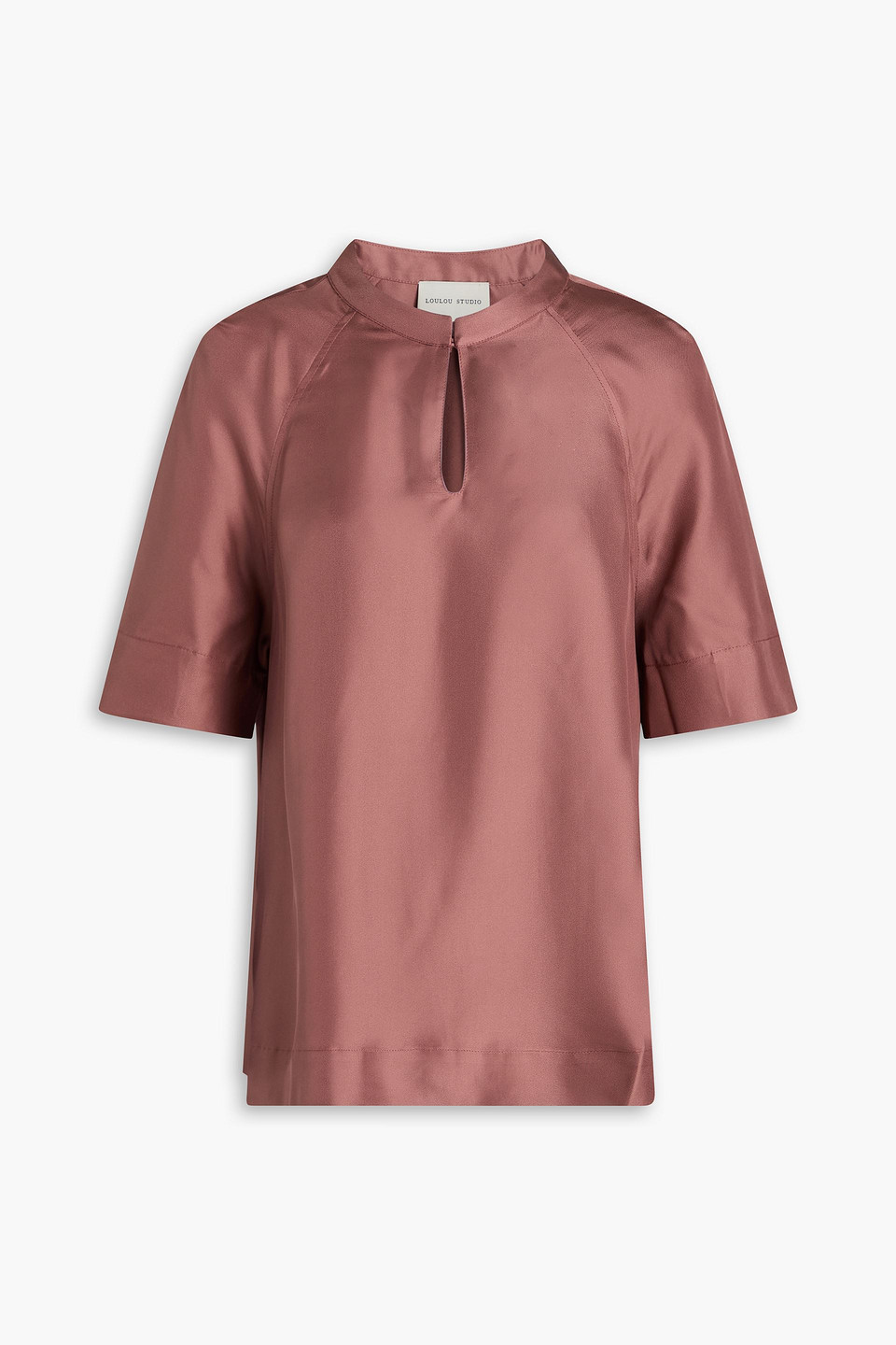 loulou de saison - zeus silk-twill top - pink - s