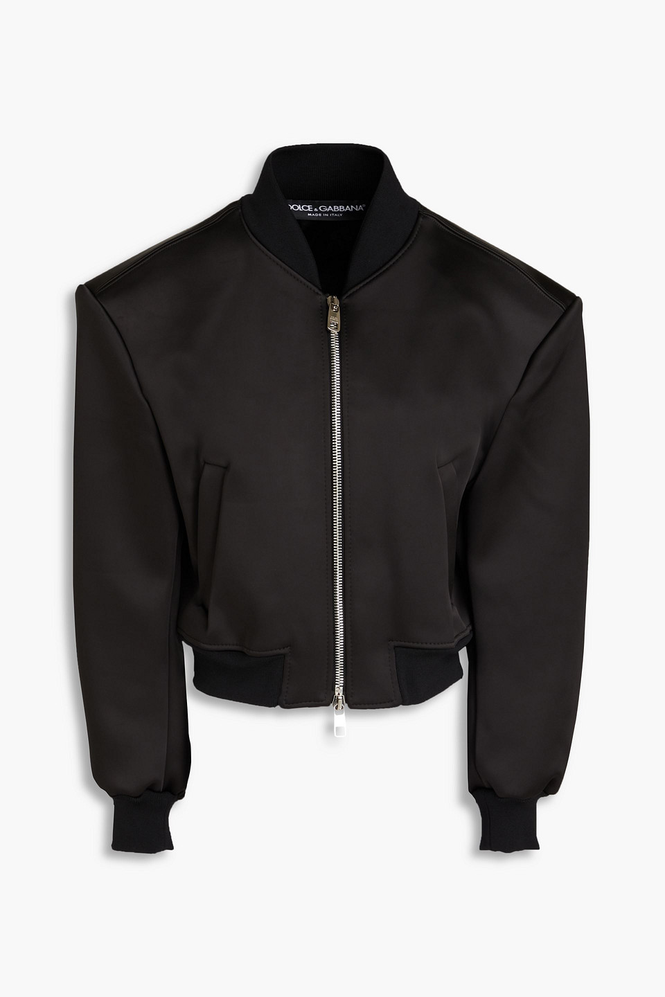 Dolce & Gabbana Bomberjacke Aus Satin In Schwarz