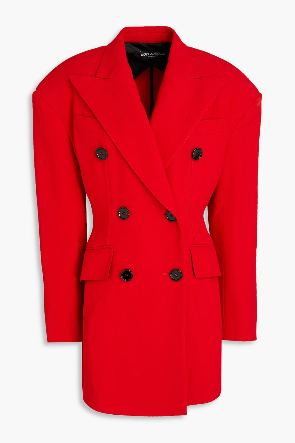Dolce & Gabbana Double-breasted Crepe Blazer In Black