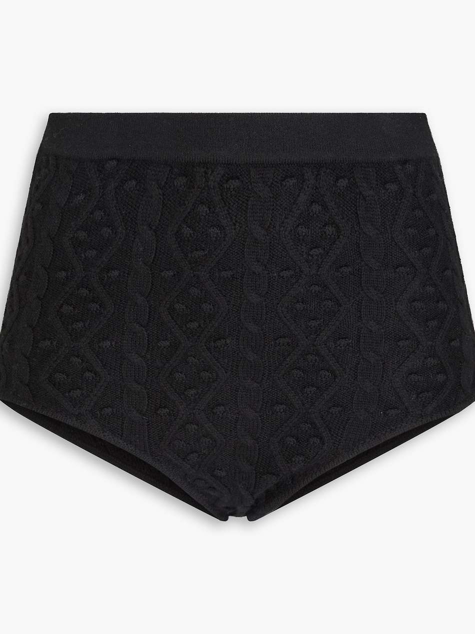 abelia cable-knit wool and cashmere-blend shorts