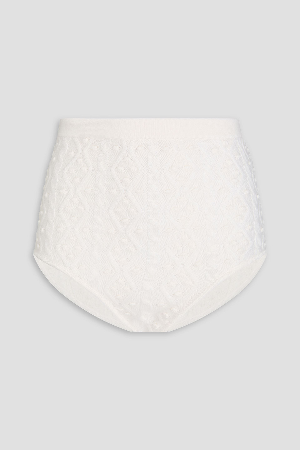 LOULOU STUDIO ABELIA CABLE-KNIT WOOL AND CASHMERE-BLEND SHORTS