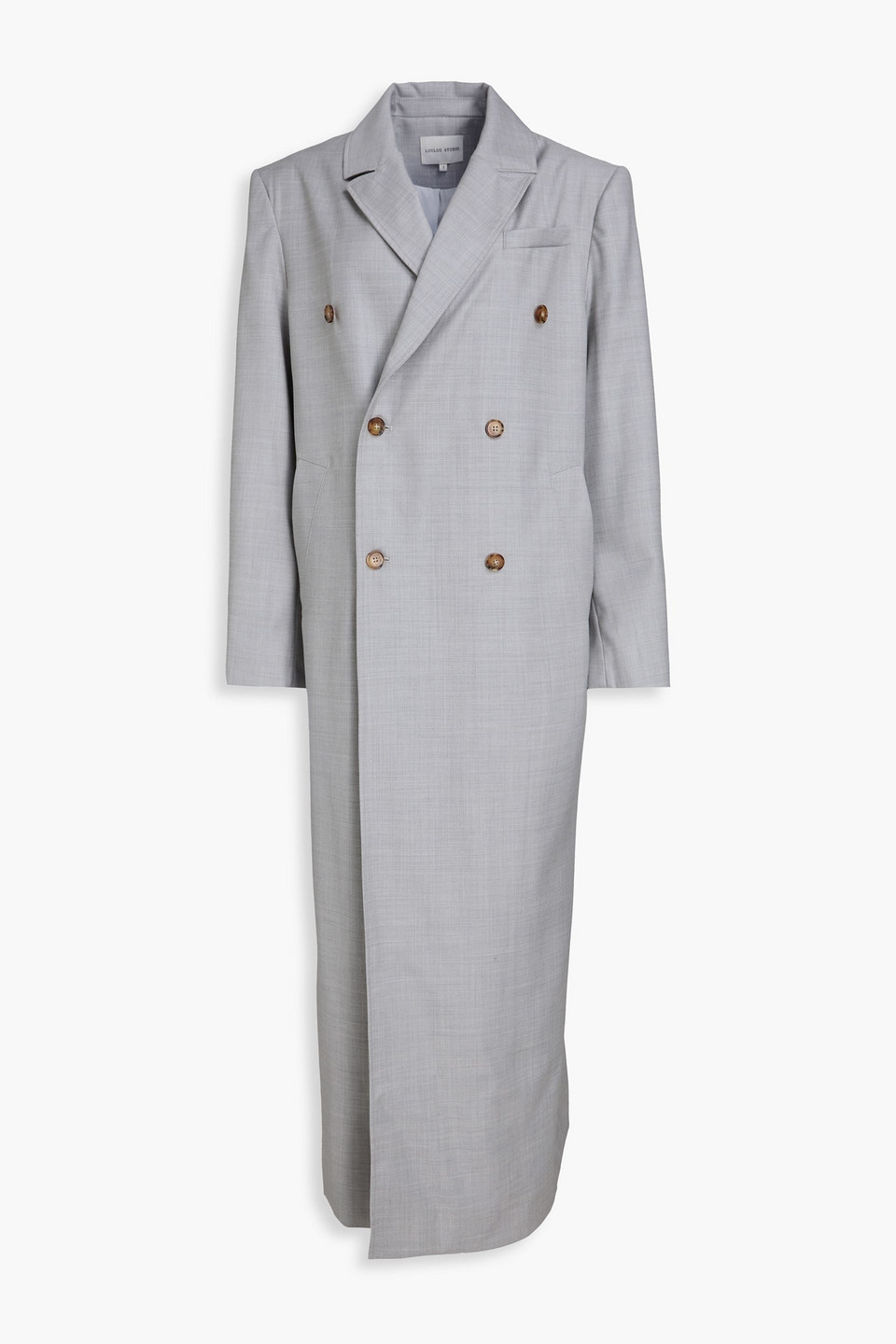 Loulou Studio Maisun Double-breasted Wool-twill Coat In Grey