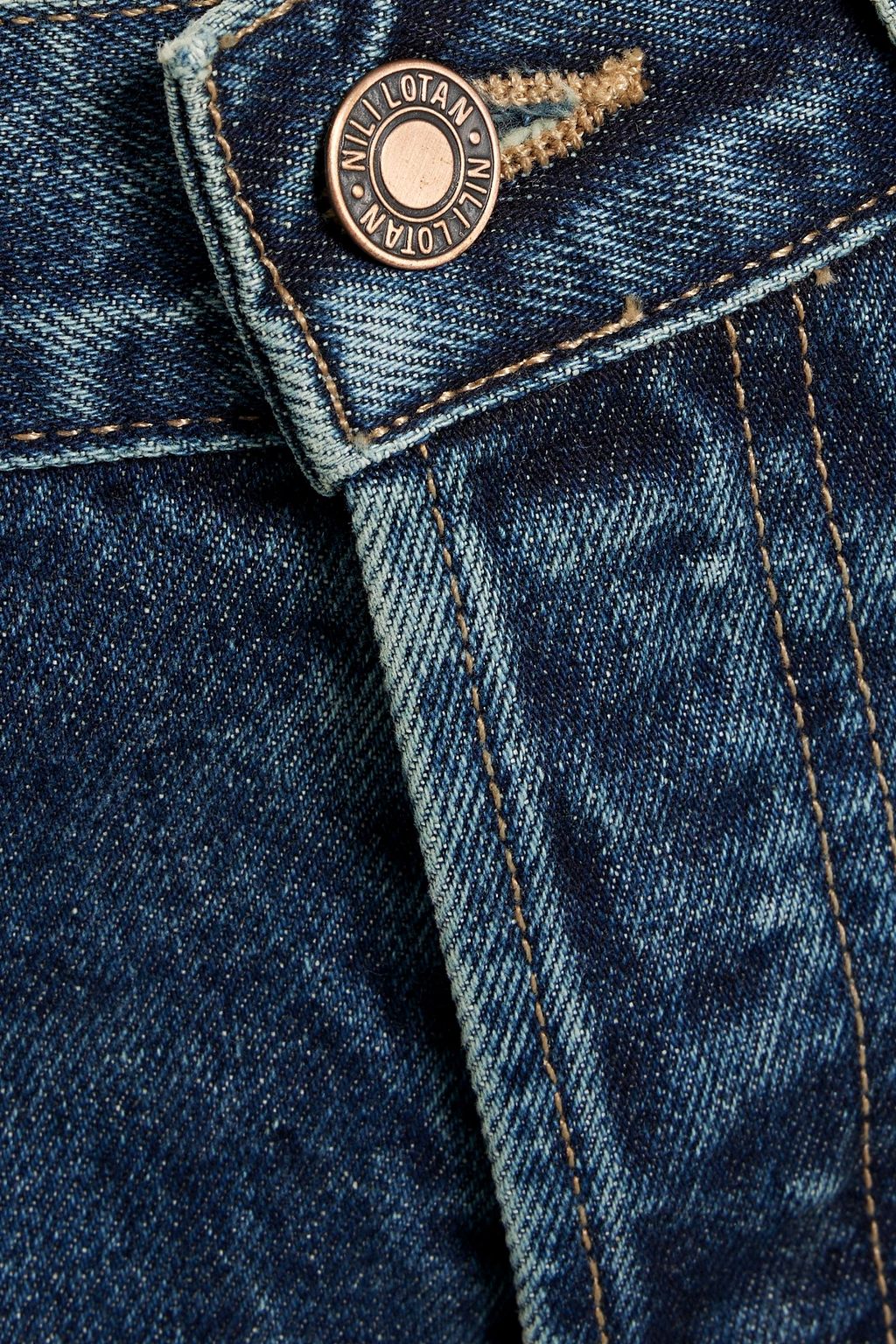 NILI LOTAN Smith faded high-rise straight-leg jeans