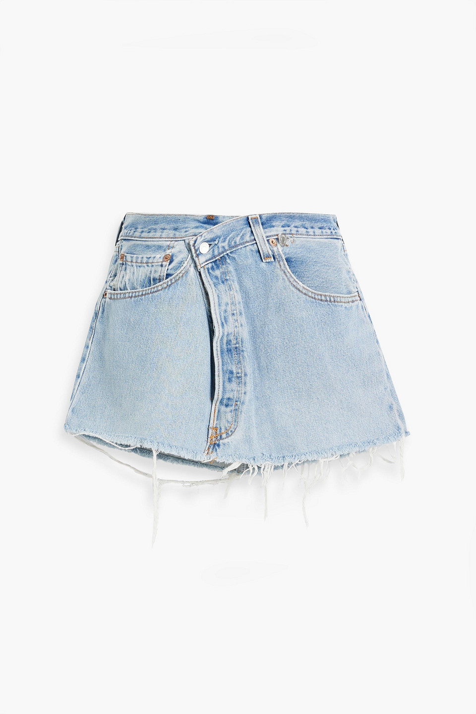 Eb Denim Vintage Mini Skirt In Light Denim