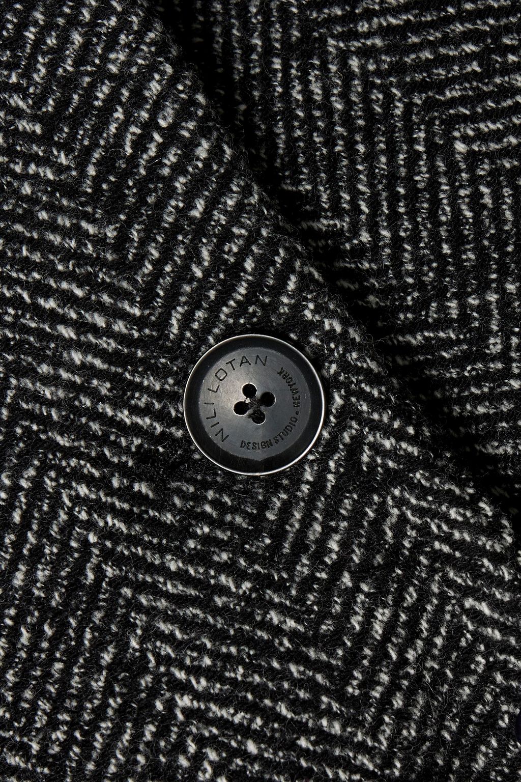 NILI LOTAN Vincent herringbone wool-tweed coat