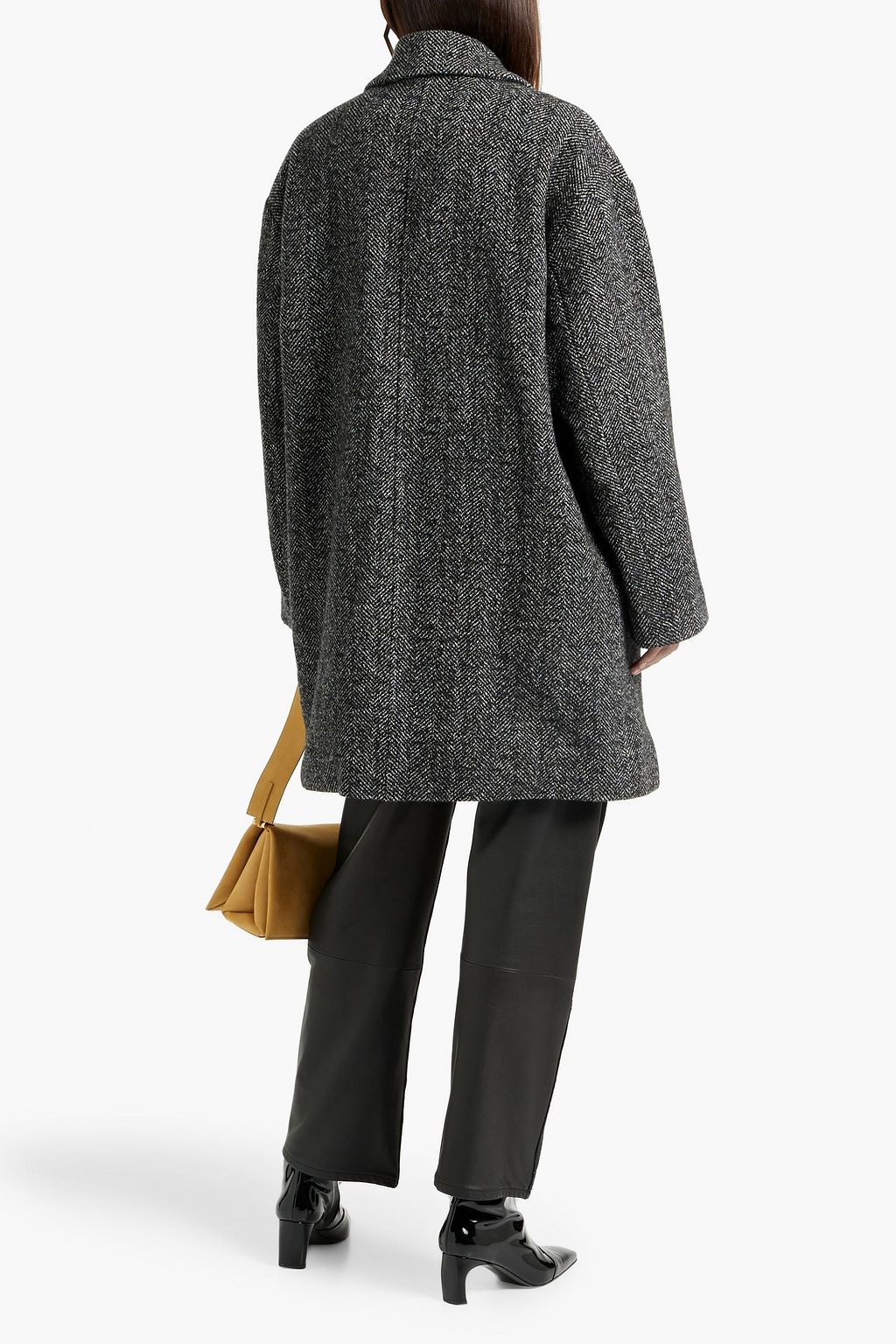 NILI LOTAN Vincent herringbone wool-tweed coat