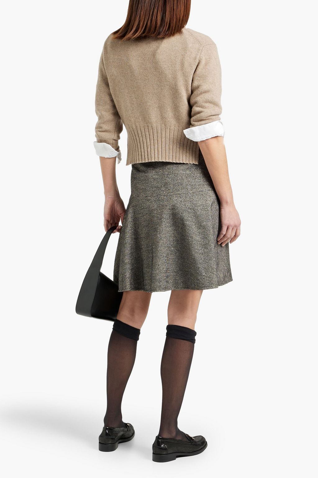 BRUNELLO CUCINELLI Metallic tweed mini skirt