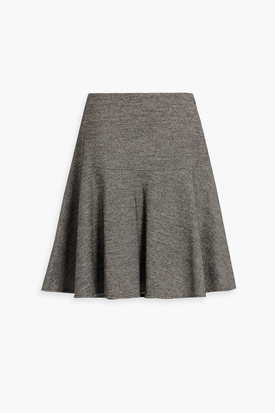 Brunello Cucinelli Metallic Tweed Mini Skirt In Black