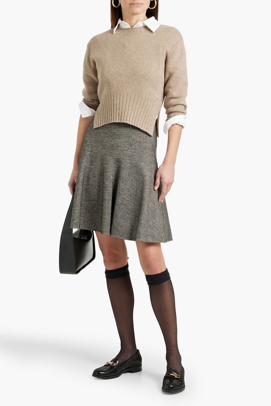 BRUNELLO CUCINELLI Metallic tweed mini skirt