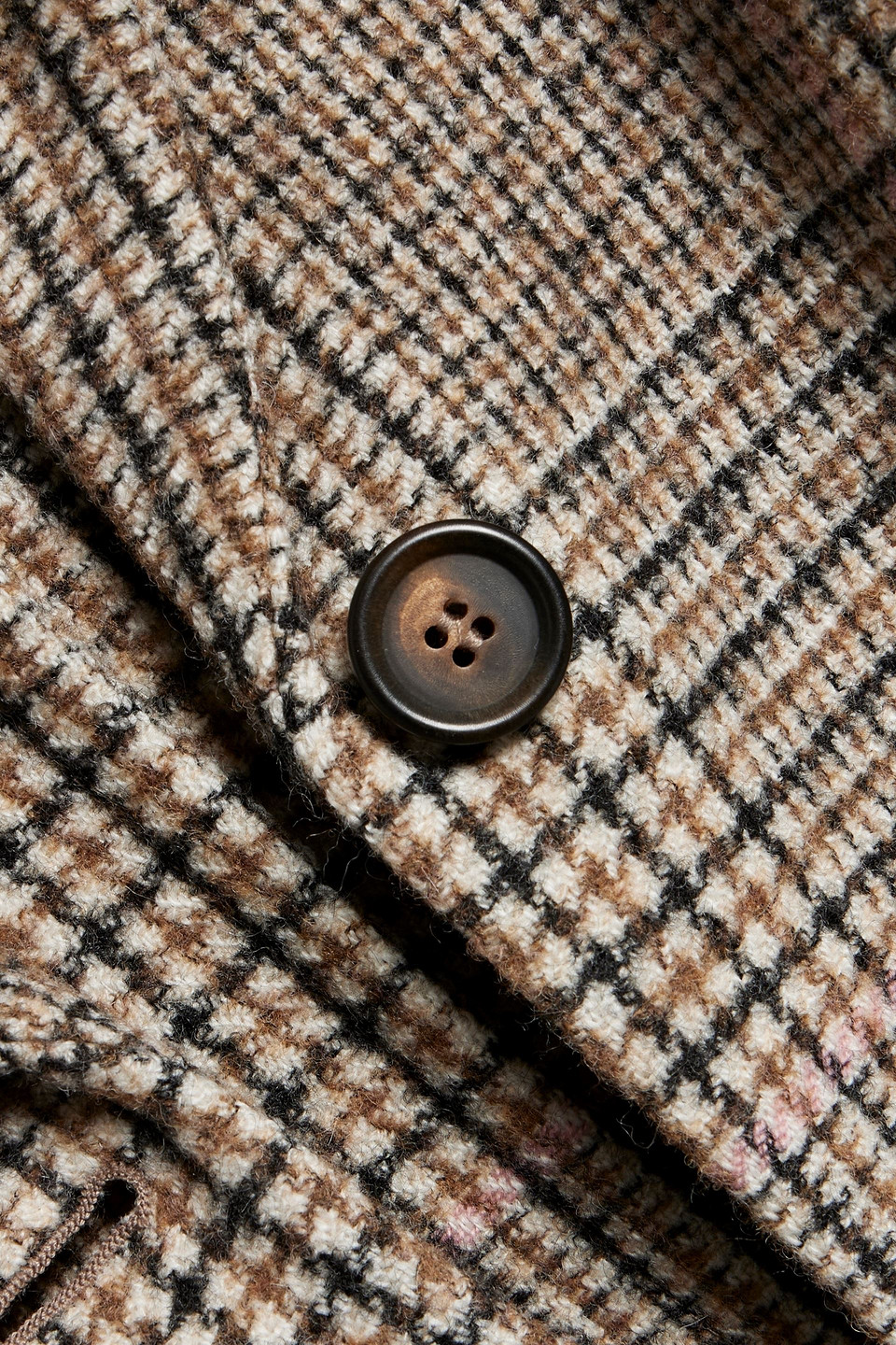 BRUNELLO CUCINELLI PRINCE OF WALES CHECKED WOOL-BLEND TWEED BLAZER