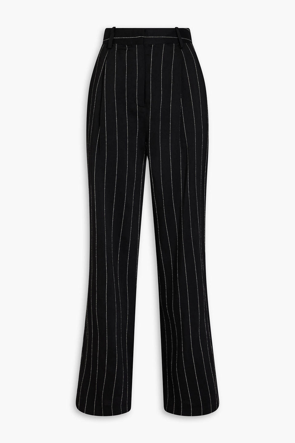 Enyo pinstriped twill straight-leg pants
