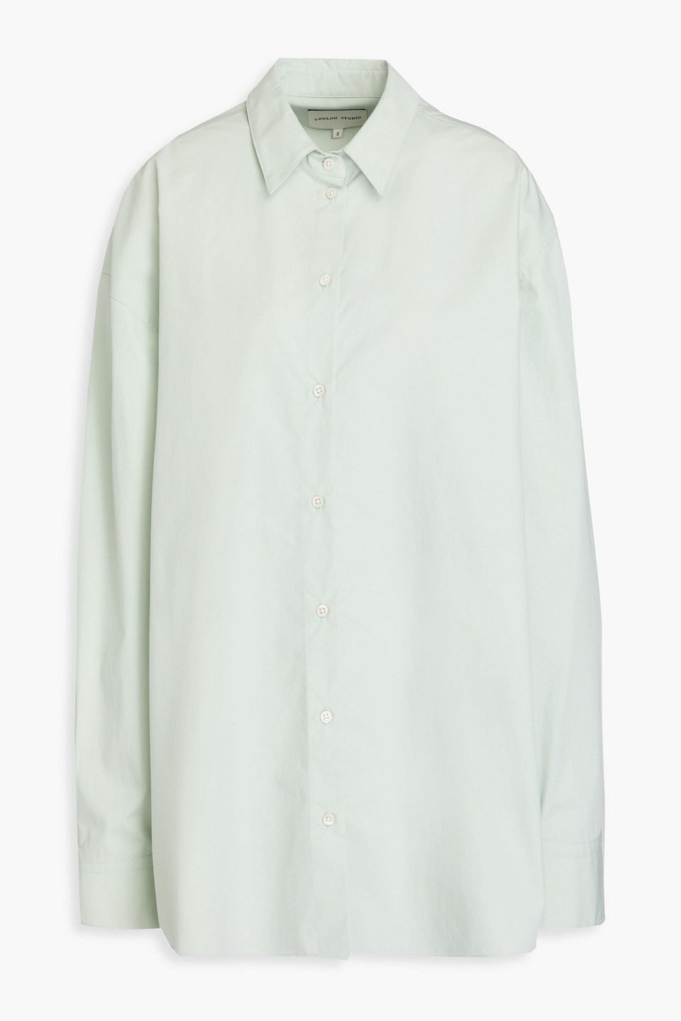 Loulou Studio Espanto Cotton-poplin Shirt In Mint