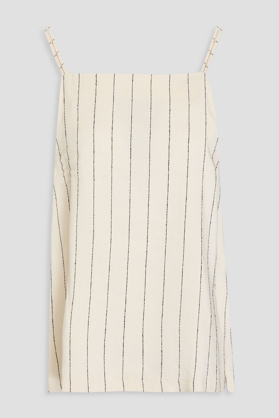Loulou Studio - Esos striped twill top - White - XS