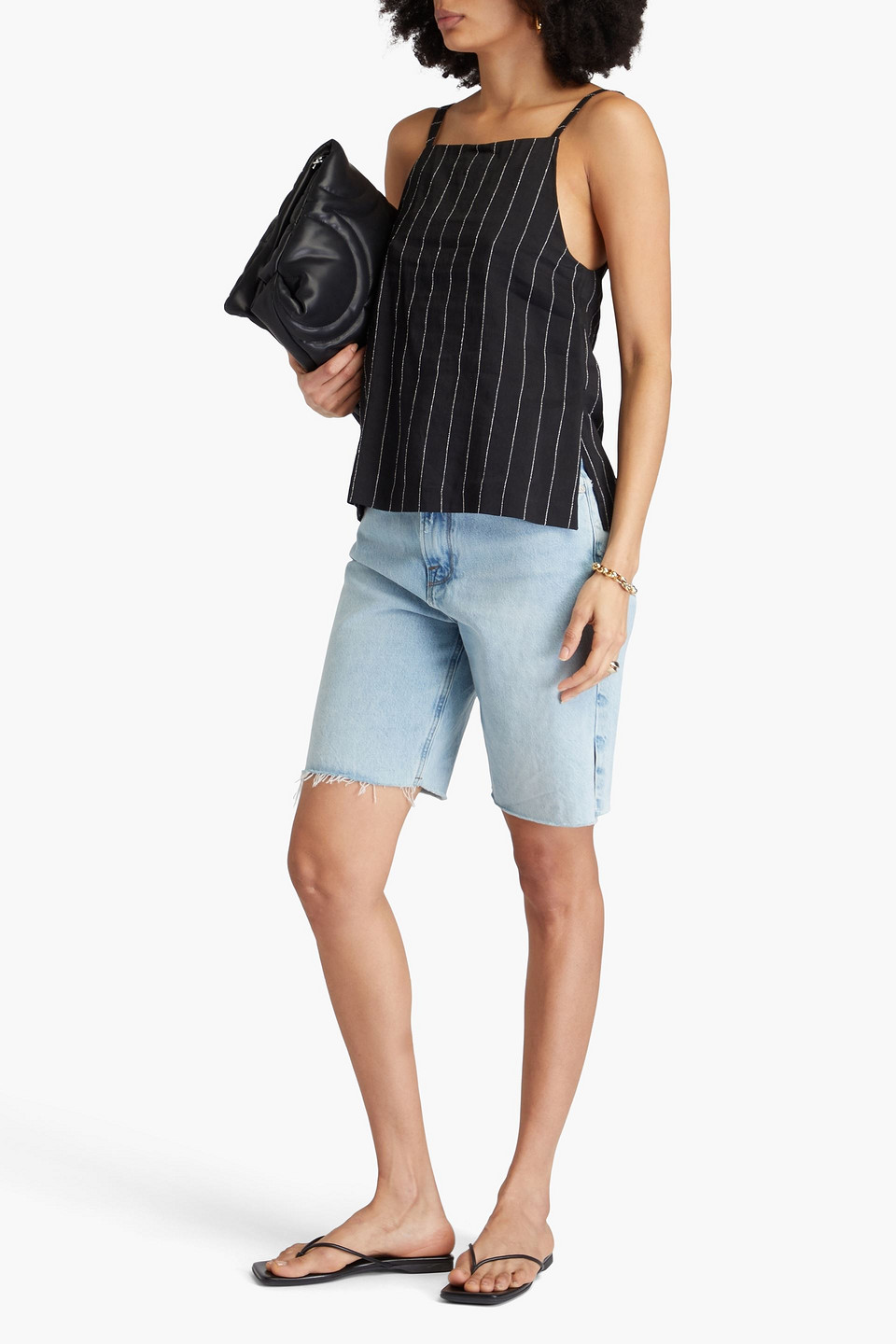 LOULOU STUDIO ESOS STRIPED TWILL TOP 