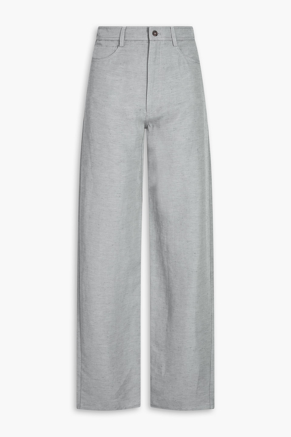 Peran slub woven straight-leg pants