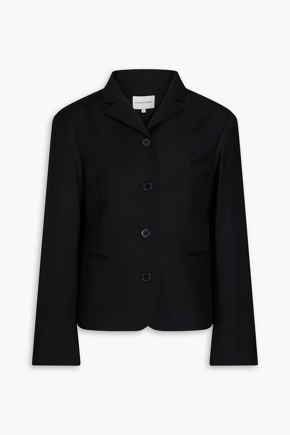 Loulou Studio Marnie Wool-twill Blazer In Black